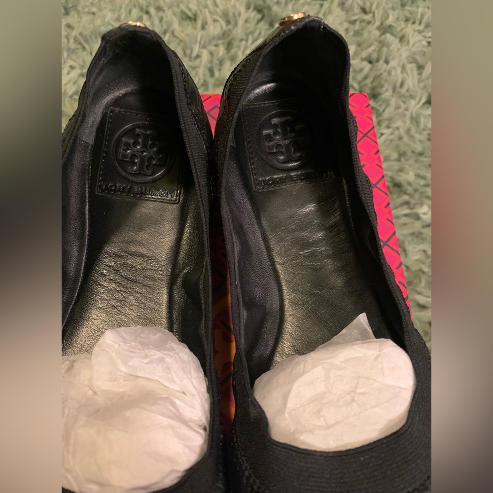 TORY BURCH BALLET 7.5 BLACK - Picture 3 of 7